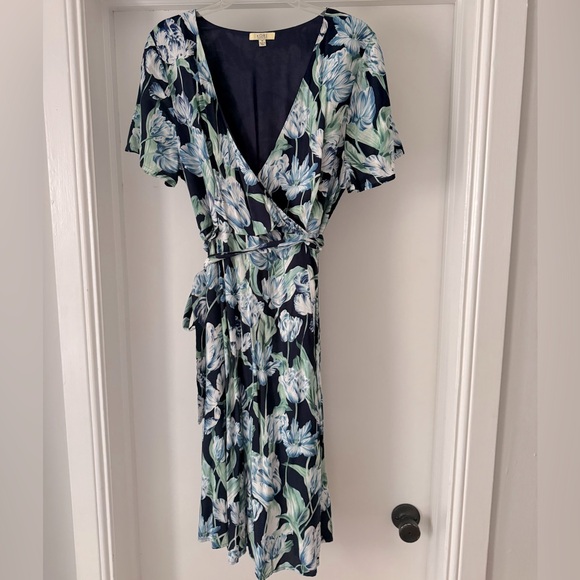 Midi Floral Wrap Dress - Picture 1 of 3